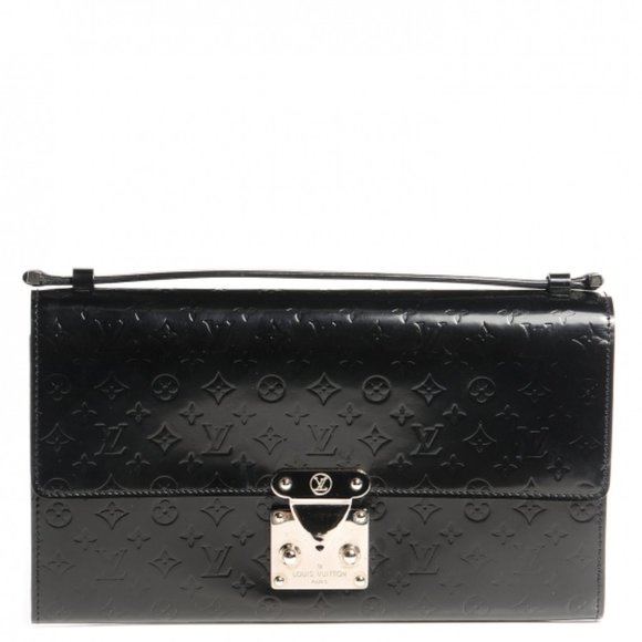 Louis Vuitton Anoushka Black Glace Clutch - Picture 1 of 14